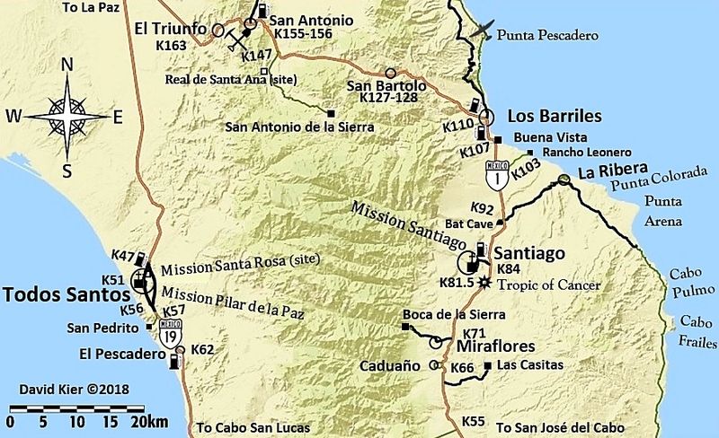 Baja map Todos Santos