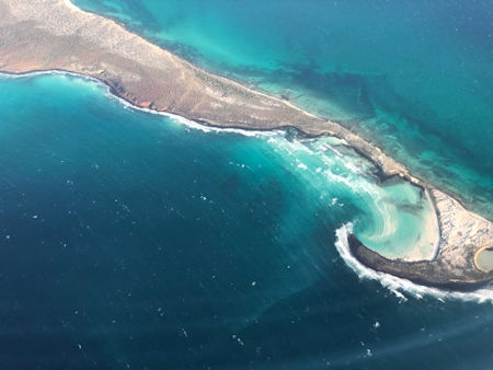 Baja Peninsula Ariel View