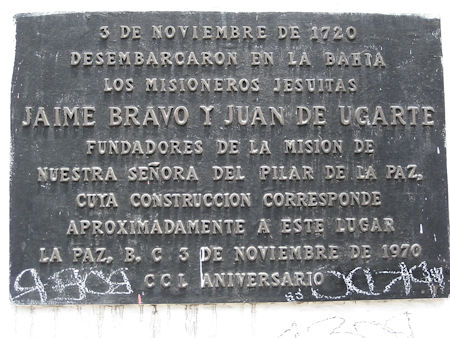 Mission Pilar de la Paz founding plaque Baja