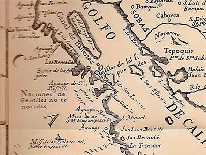 Old Map of Mission Magdalena