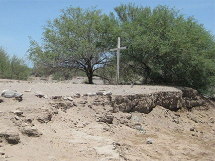 Erosion of Mission San Juan Bautista de Ligüí